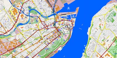 Карта на град Квебек и околностите